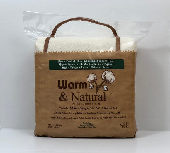Warm & Natural 100% Cotton Batting-Twin 72