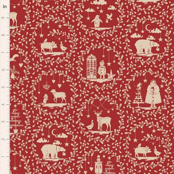 Tilda Merry Little Christmas - Paperscenes Burgundy