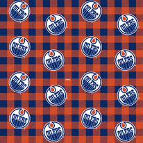 NHL Edmonton Oilers by Benartex-Flannel Check