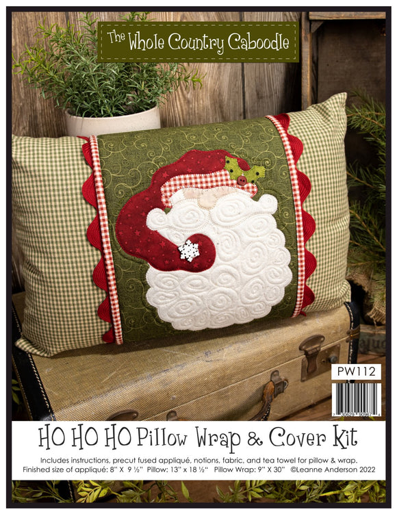 Ho Ho Ho Pillow and Wrap by The Whole Country Caboodle Pillow- Kit