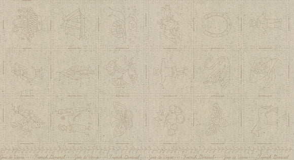 Joie De Vivre by French General for Moda- Embroidery Panel