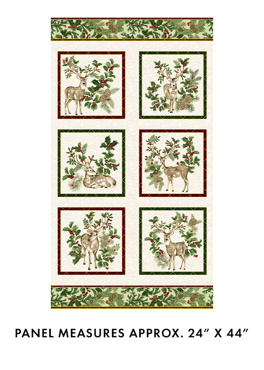 Winter in the Pines by Jackie Robinson for Benartex-Cream Panel