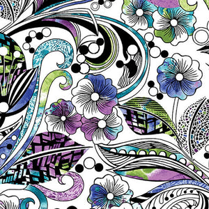 Go With The Flow by Ann Lauer for Benartex - 41 White/Multi