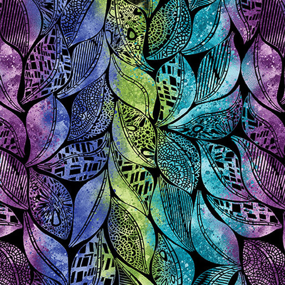 Go With The Flow by Ann Lauer for Benartex - 46 Black/Multi