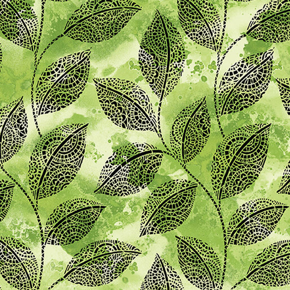Go With The Flow by Ann Lauer for Benartex -43 Lime