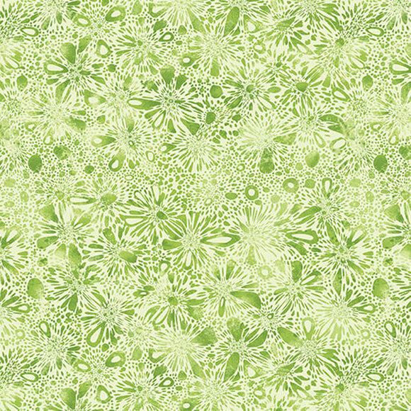 Go With The Flow by Ann Lauer for Benartex -45 medium lime