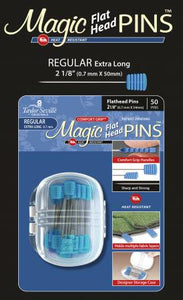 Magic Pins-Flathead Regular Extra Long -50 Pins