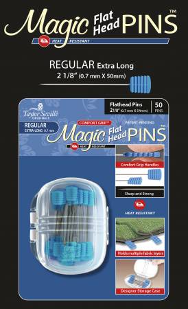 Magic Pins-Flathead Regular Extra Long -50 Pins