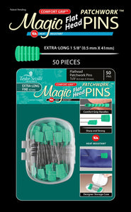 Magic Pins-Flathead Patchwork Extra Long -50 Pins