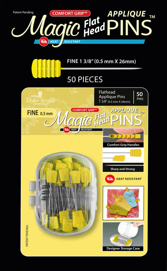 Magic Pins- Flathead Applique Fine Pins-50