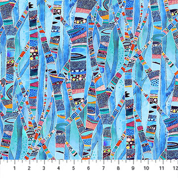 Freestyle by Northcott-Dark Blue Multi