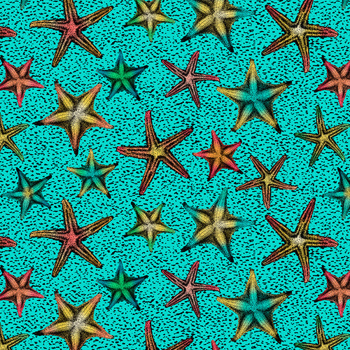 Ocean Menagerie Star Fish-Turquoise