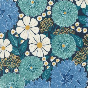 Field of Flowers by Katharine Watson for Moda - 10 Navy