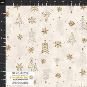Frosty Snowflake for Stoff-Gold Trees