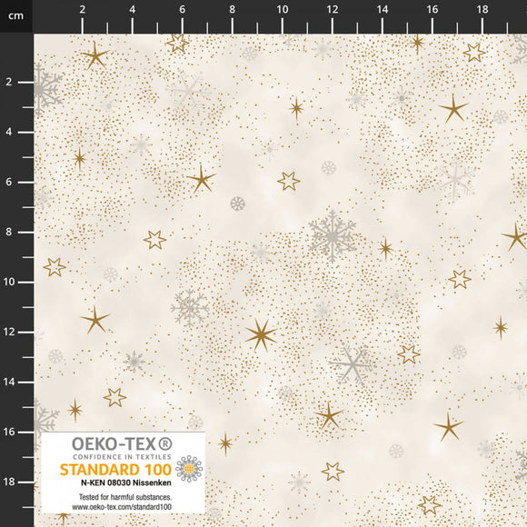 Frosty Snowflake for Stoff-Gold Stars