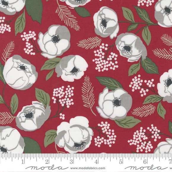 Christmas Eve by Lella Boutique for Moda-Cranberry Floral