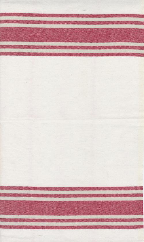 Enamoured Toweling by Pieces to Treasure-White with Red Bands