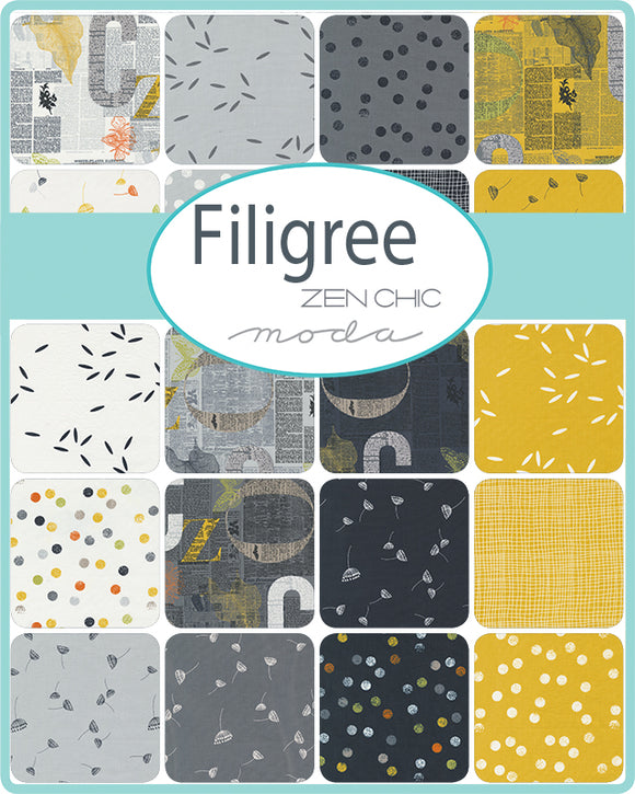 Filigree by Zen Chic for Moda-Jelly Roll