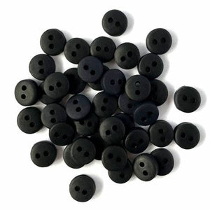 Buttons 1/4"-Black-35 pieces
