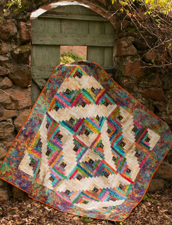 Upstairs Downstairs Log Cabin Quilt by Jean Ann Wright  for Cut Loose Press