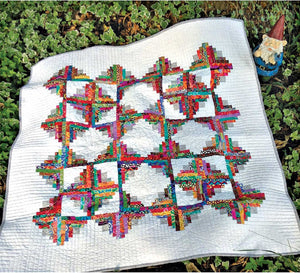 It's a Puzzlement Log Cabin Quilt by Jean Ann Wright  for Cut Loose Press