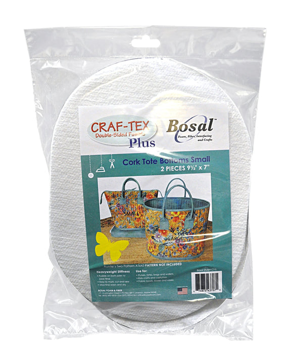 Craf-Tex Double Sided Fusible Plus Cork Tote Bottoms-Small