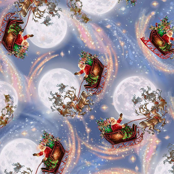 Christmas Eve by Dona Gelsinger for Timeless Treasures-Santa