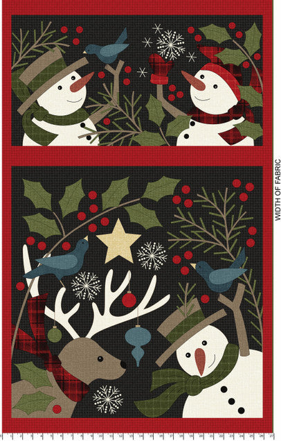 Holly Jolly Flannel by Maywood Studios-Panel