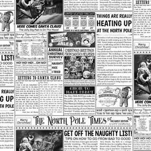 North Pole Newspaper from Timeless Treasures