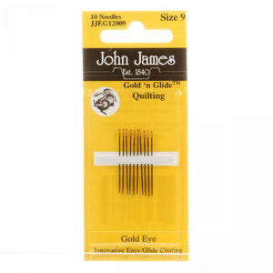 John James Gold 'n Glide Between/Quilting Needle Size 9