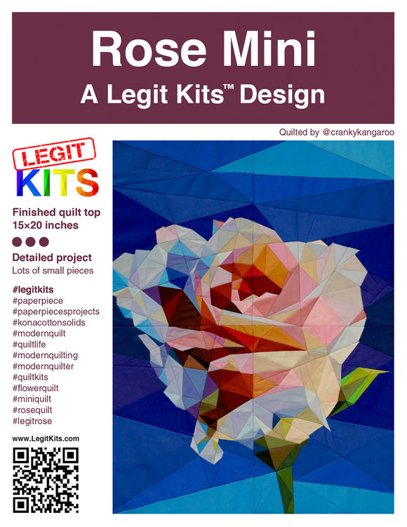 Rose Mini a Legit Kits Design-Foundation Paper Piecing Pattern