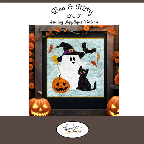 Boo & Kitty by Laurie Kent Designs-Pattern