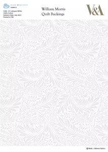 Larkspur-William Morris by V&A 108" Wideback -White