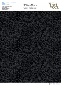 Larkspur-William Morris by V&A 108" Wideback -Black