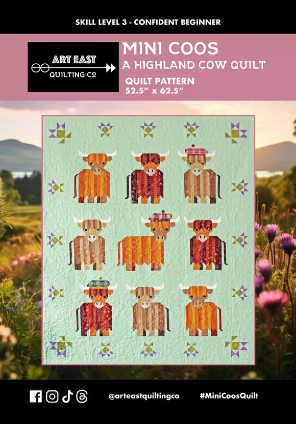 Mini Coos-A Highland Cow Quilt by Art East Quilting Company