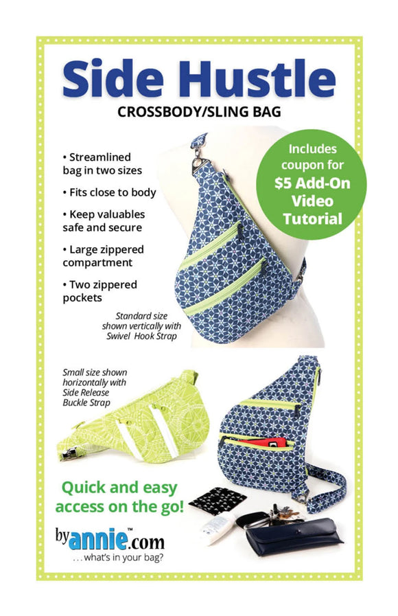 Side Hustle Crossbody/Sling Bag by Annie.com-Pattern