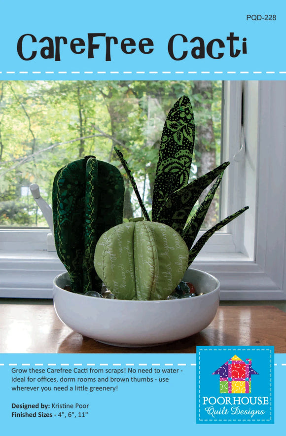 Carefree Cacti by Poorhouse Quilt Designs-Pattern