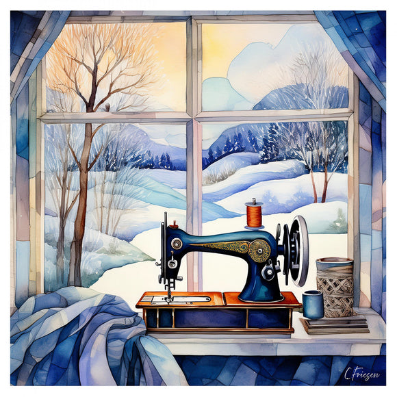 First Snow Day Quiltberry Farm’s Sewing Room Collection-Card & Envelope