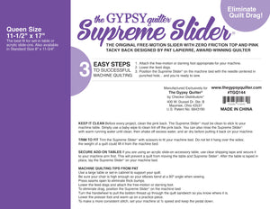 Supreme Slider - Queen Sized - 11 1/2" x 17"