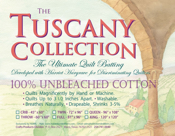Hobbs Tuscany Unbleached Cotton Batting - 45