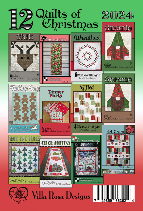 12 Quilts of Christmas for Villa Rosa Designs