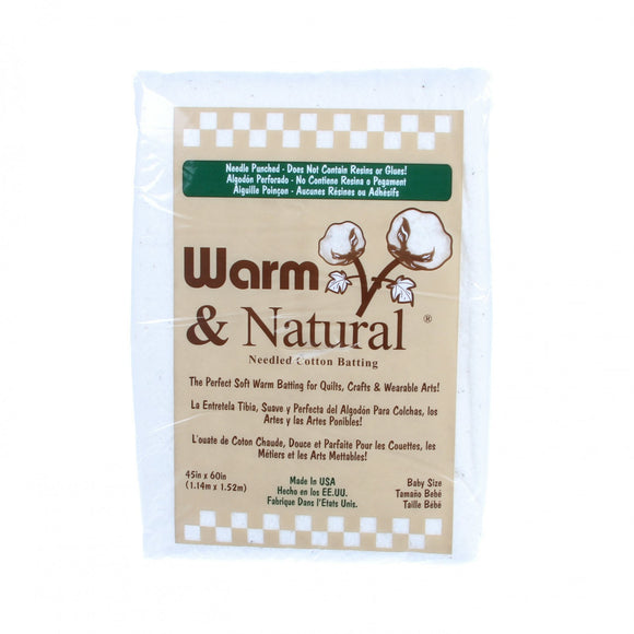 Warm & Natural 100% Cotton Batting-Baby 45
