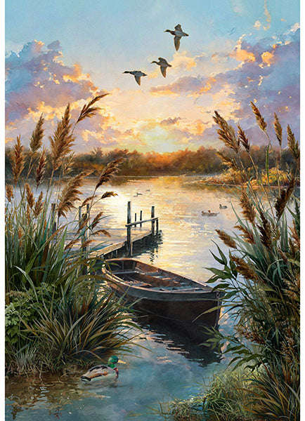 Lakeside Echo a  Hoffman Spectrum Digital Print- Panel