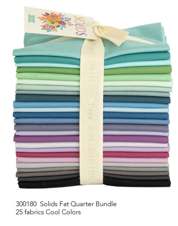 Tilda Basics 25pc. Fat 1/4 Bundle-Cool Colours