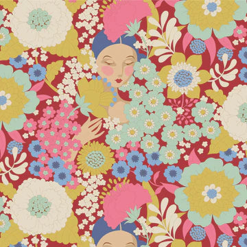 Wallflower by Tilda-Wallflower Burgundy