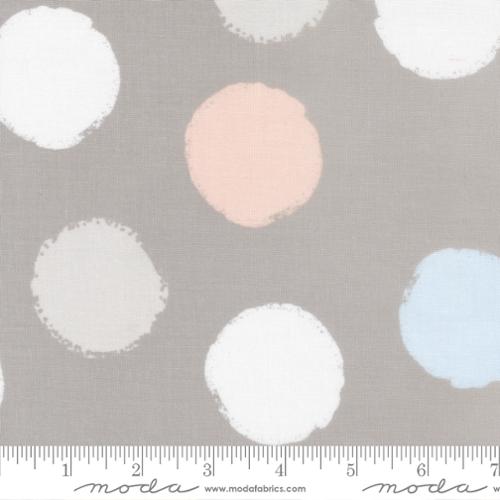 D is for Dream by Paper + Cloth for Moda-Dark Grey Spots