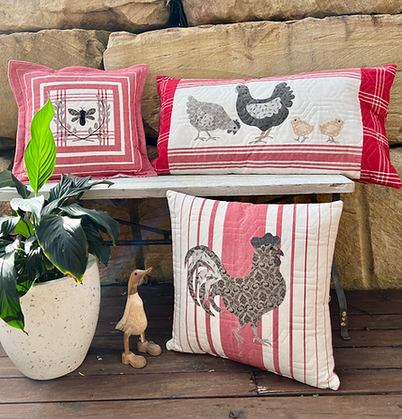 Country Farm Pillows by Pieces to Treasure-Pattern