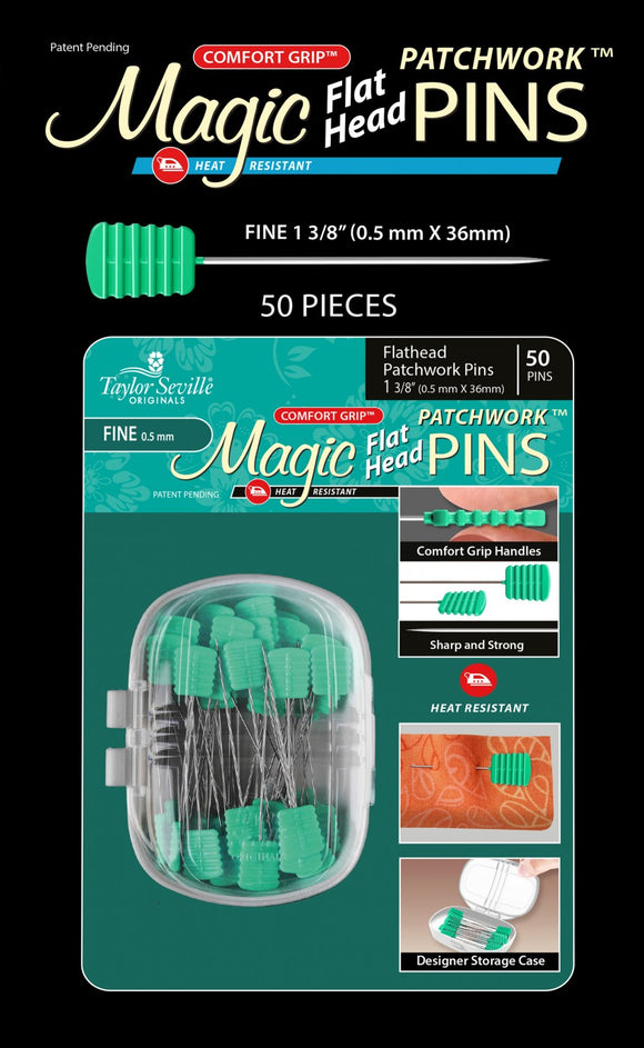 Magic Pins-Flathead Patchwork Extra Fine -50 Pins