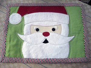 Santa Mug Rug by Heather Valentine for Cut Loose Press