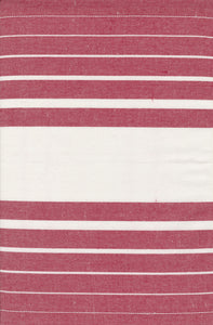 Enamoured Toweling by Pieces to Treasure-Red with White Stripes